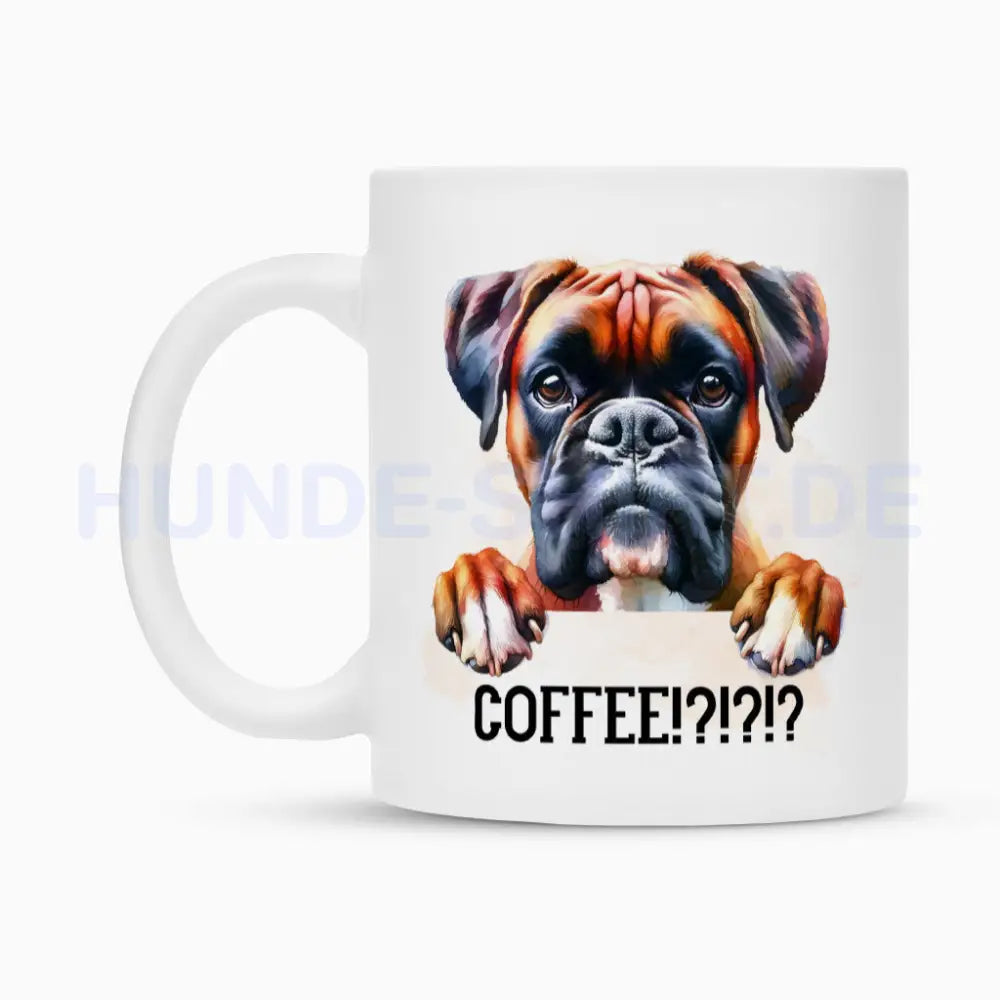 Tasse "Boxer - COFFEE!?" – hunde-shirt.de