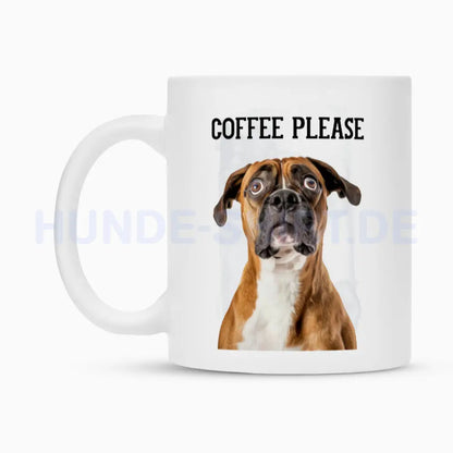 Tasse "Boxer - Coffee please" – hunde-shirt.de