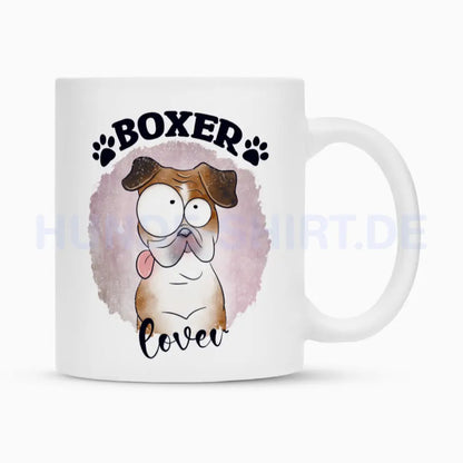 Tasse "Boxer - Lover" Weiß – hunde-shirt.de