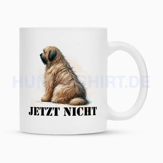 Tasse "Briard - JETZT NICHT" Weiß – hunde-shirt.de