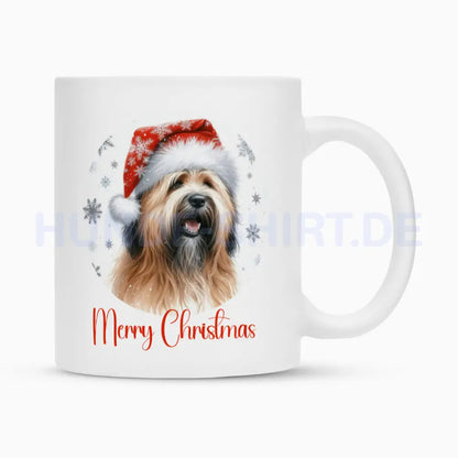 Tasse "Briard - Merry Christmas" Weiß – hunde-shirt.de