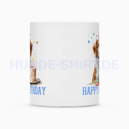 Tasse "Brittany Spaniel - Happy Birthday" – hunde-shirt.de