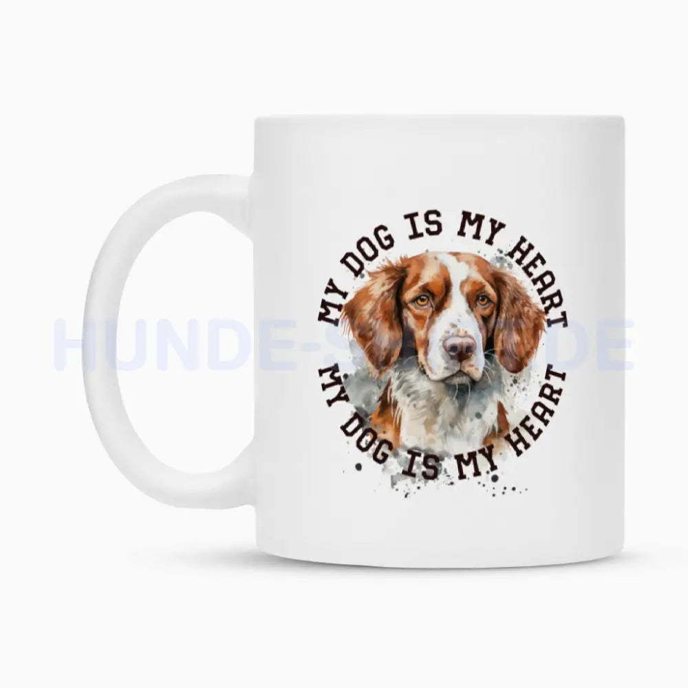 Tasse "Brittany Spaniel HEART" – hunde-shirt.de