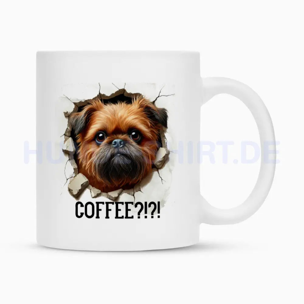 Tasse "Brüsseler Griffon - Coffee?!?!" Weiß – hunde-shirt.de