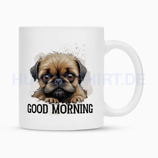 Tasse "Brüsseler Griffon - Good Morning" Weiß – hunde-shirt.de