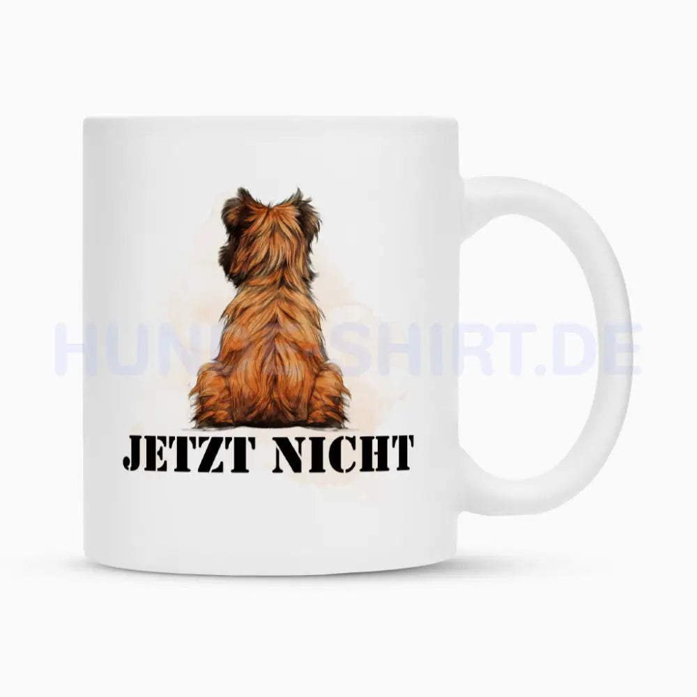 Tasse "Brüsseler Griffon - JETZT NICHT 2" Weiß – hunde-shirt.de