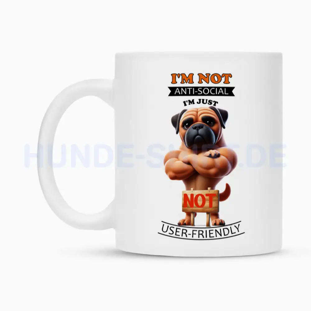 Tasse "Bullmastiff - Anti-Social" – hunde-shirt.de