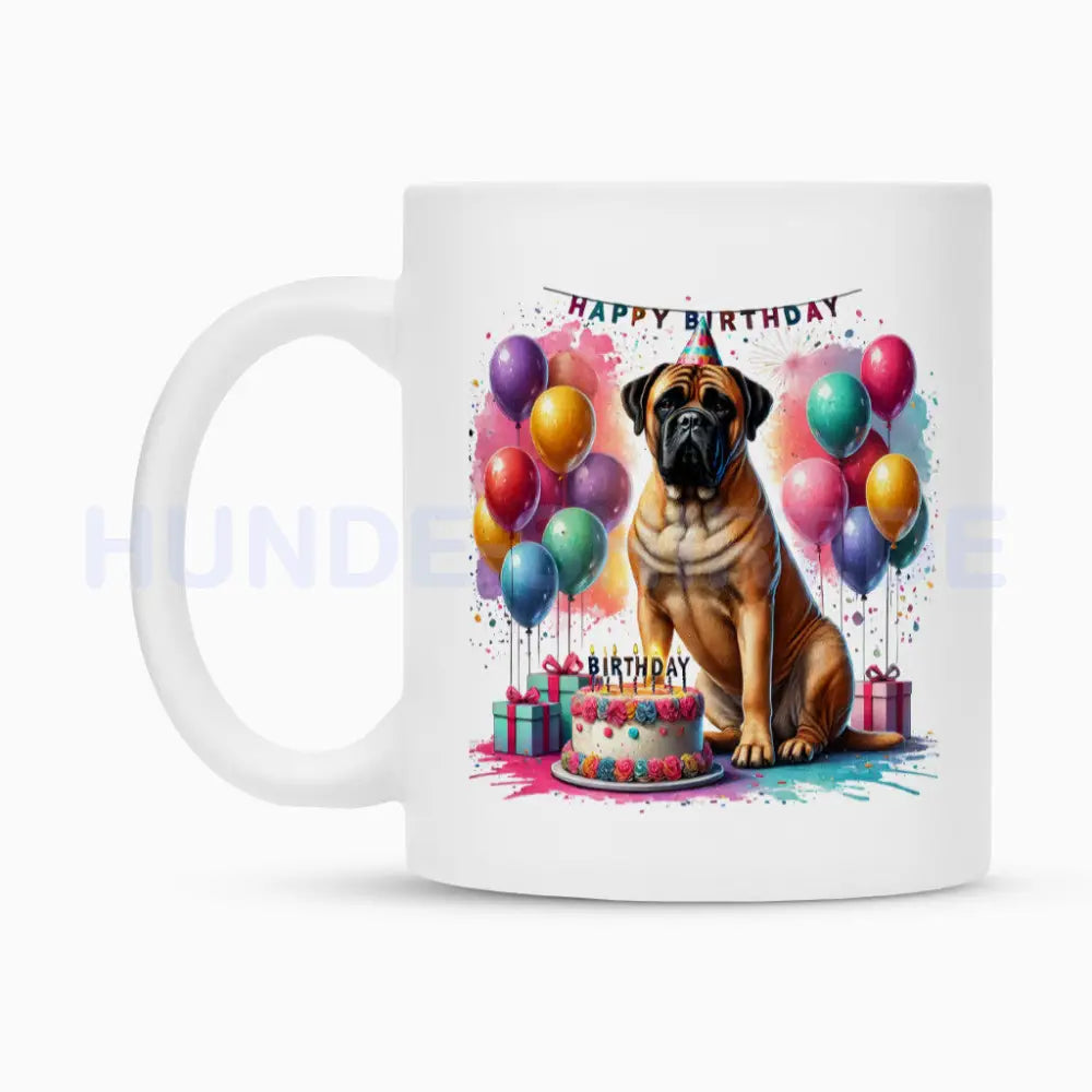 Tasse "Bullmastiff - Happy Birthday" – hunde-shirt.de