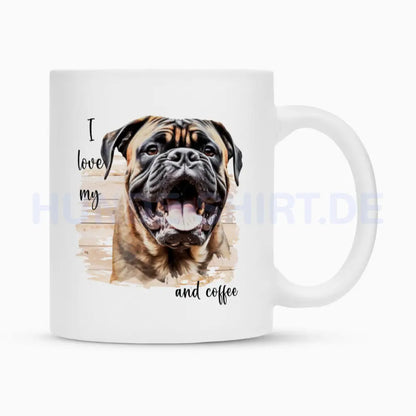 Tasse "Bullmastiff - I love my..." Weiß – hunde-shirt.de