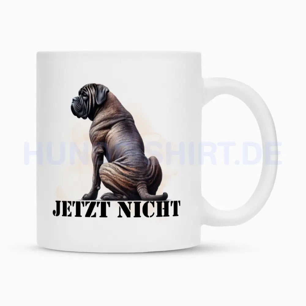 Tasse "Bullmastiff - JETZT NICHT" Weiß – hunde-shirt.de