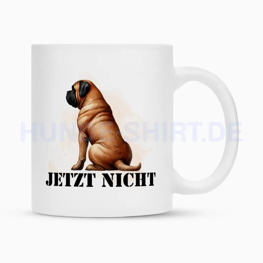 Tasse "Bullmastiff - JETZT NICHT" Weiß – hunde-shirt.de