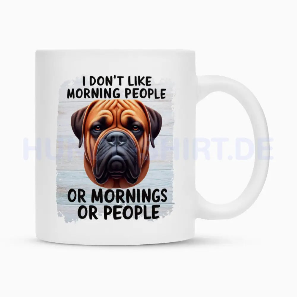 Tasse "Bullmastiff - Morning People II" Weiß – hunde-shirt.de