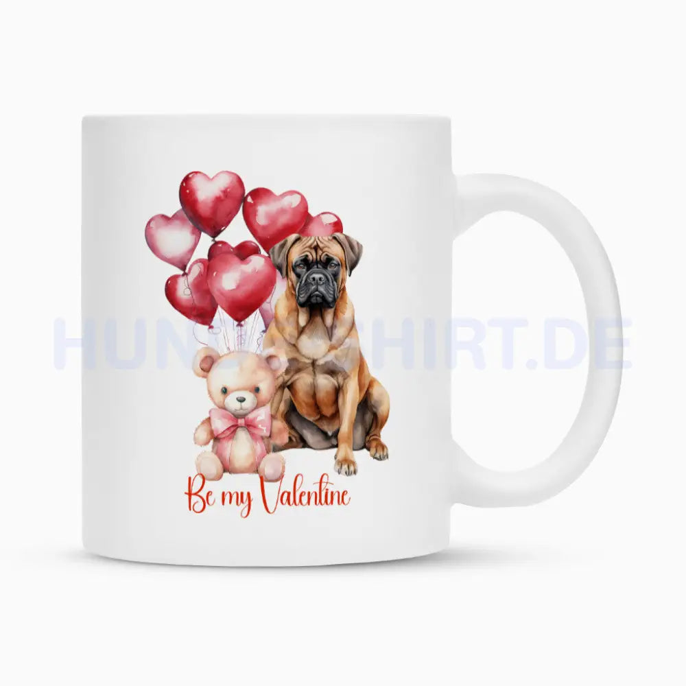 Tasse "Bullmastiff - Valentine" Weiß – hunde-shirt.de