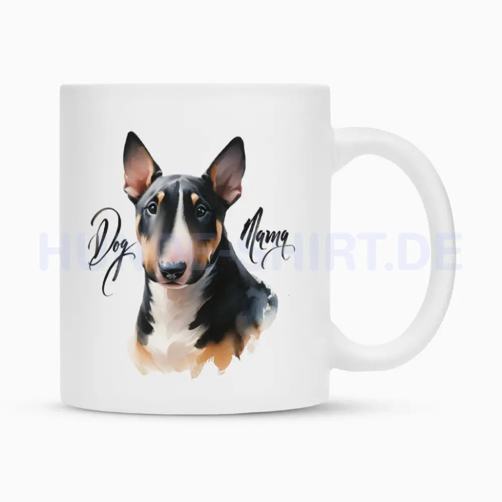 Tasse "Bullterrier - Dog Mama" Weiß – hunde-shirt.de