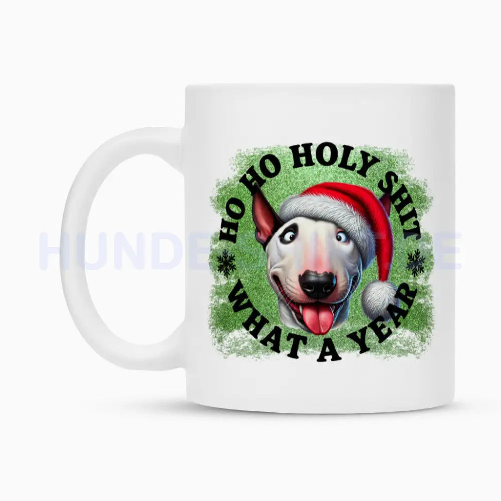 Tasse "Bullterrier - HO HO..." – hunde-shirt.de