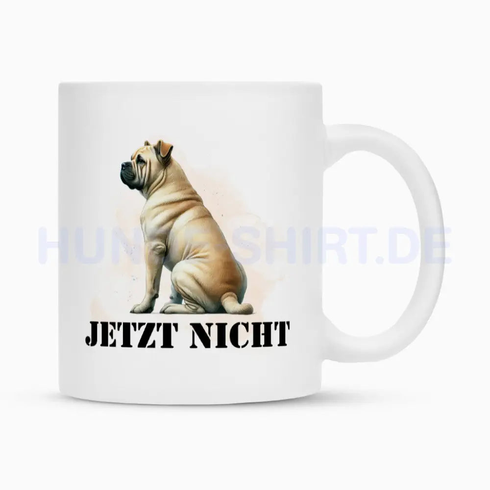 Tasse "Ca de Bou ( hell ) - JETZT NICHT" Weiß – hunde-shirt.de