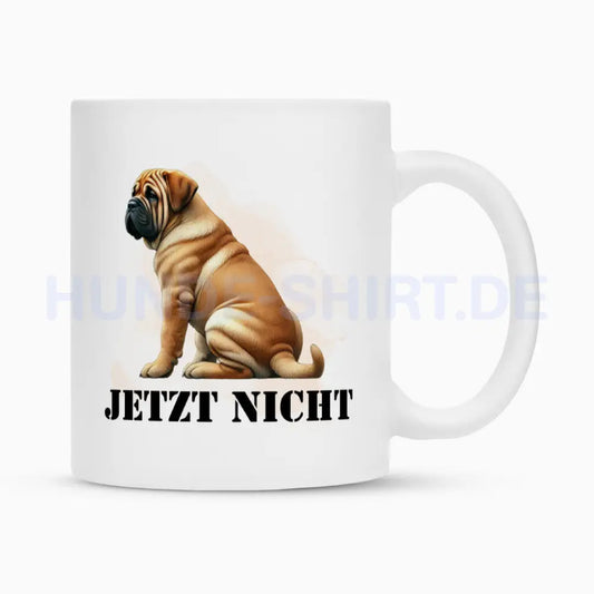 Tasse "Ca de Bou - JETZT NICHT" Weiß – hunde-shirt.de