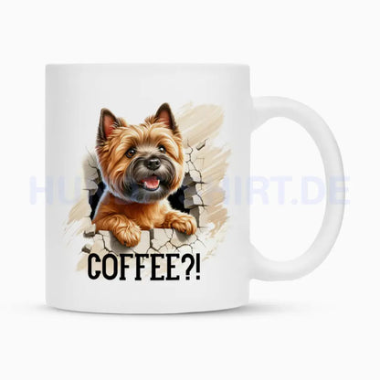 Tasse "Cairn Terrier - Coffee?!" Weiß – hunde-shirt.de