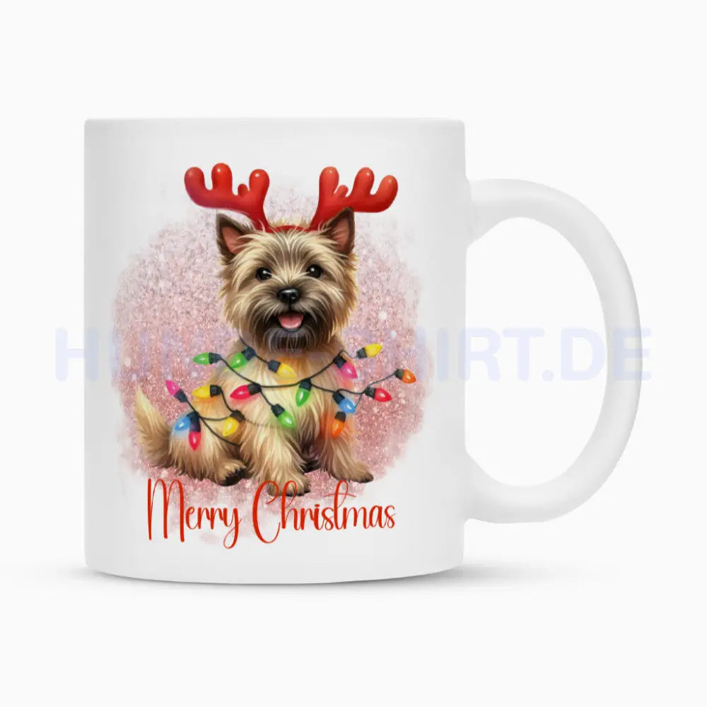 Tasse "Cairn Terrier - Funny Christmas" Weiß – hunde-shirt.de