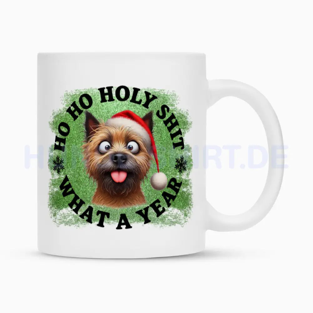 Tasse "Cairn Terrier - HO HO..." Weiß – hunde-shirt.de