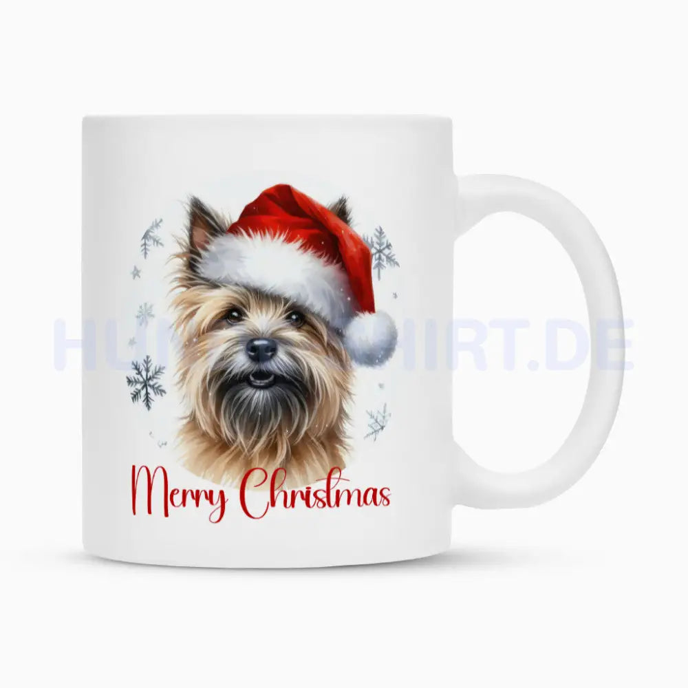 Tasse "Cairn Terrier - Merry Christmas" Weiß – hunde-shirt.de