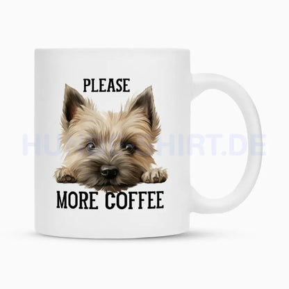 Tasse "Cairn Terrier - Please..." Weiß – hunde-shirt.de