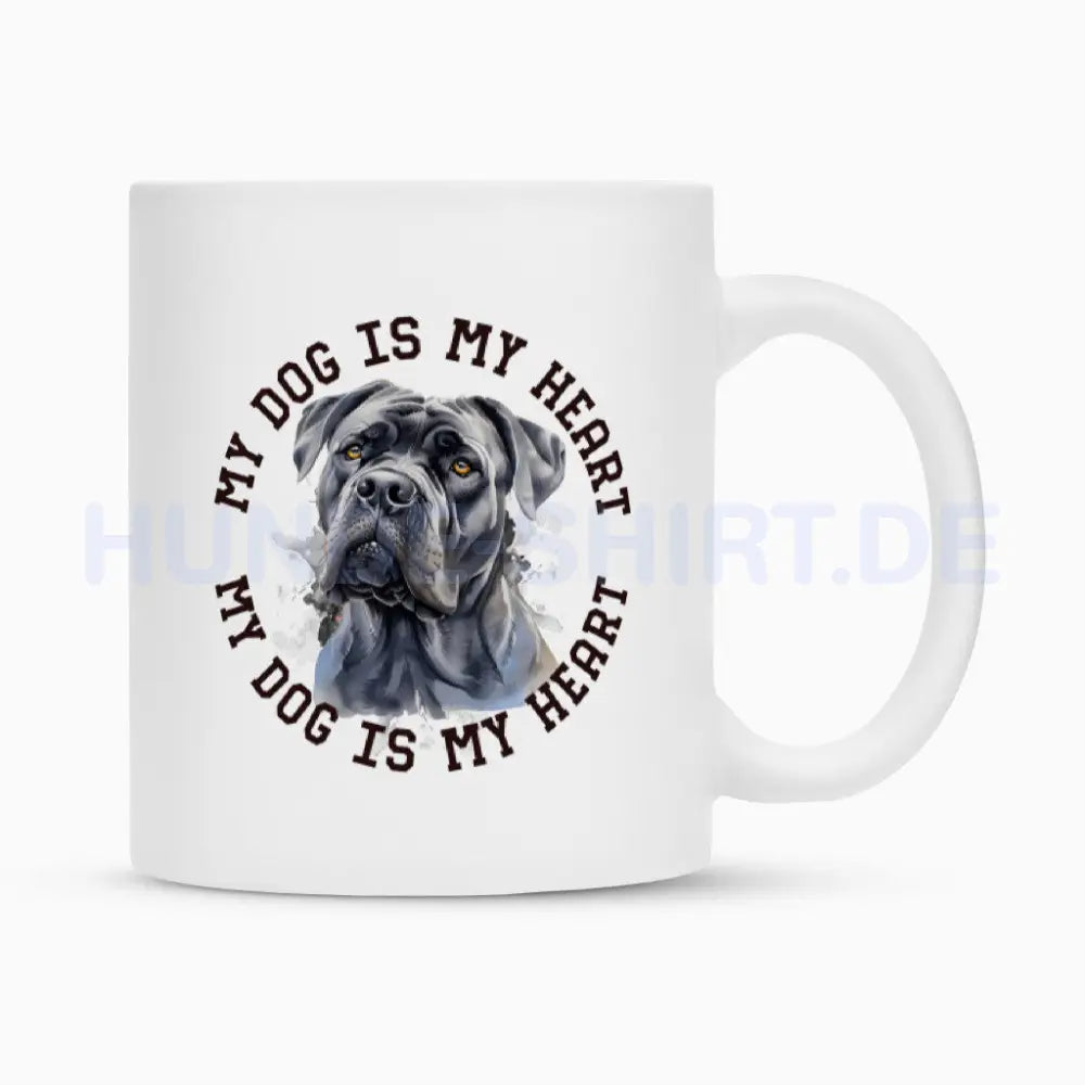 Tasse "Cane Corso HEART 2" Weiß – hunde-shirt.de