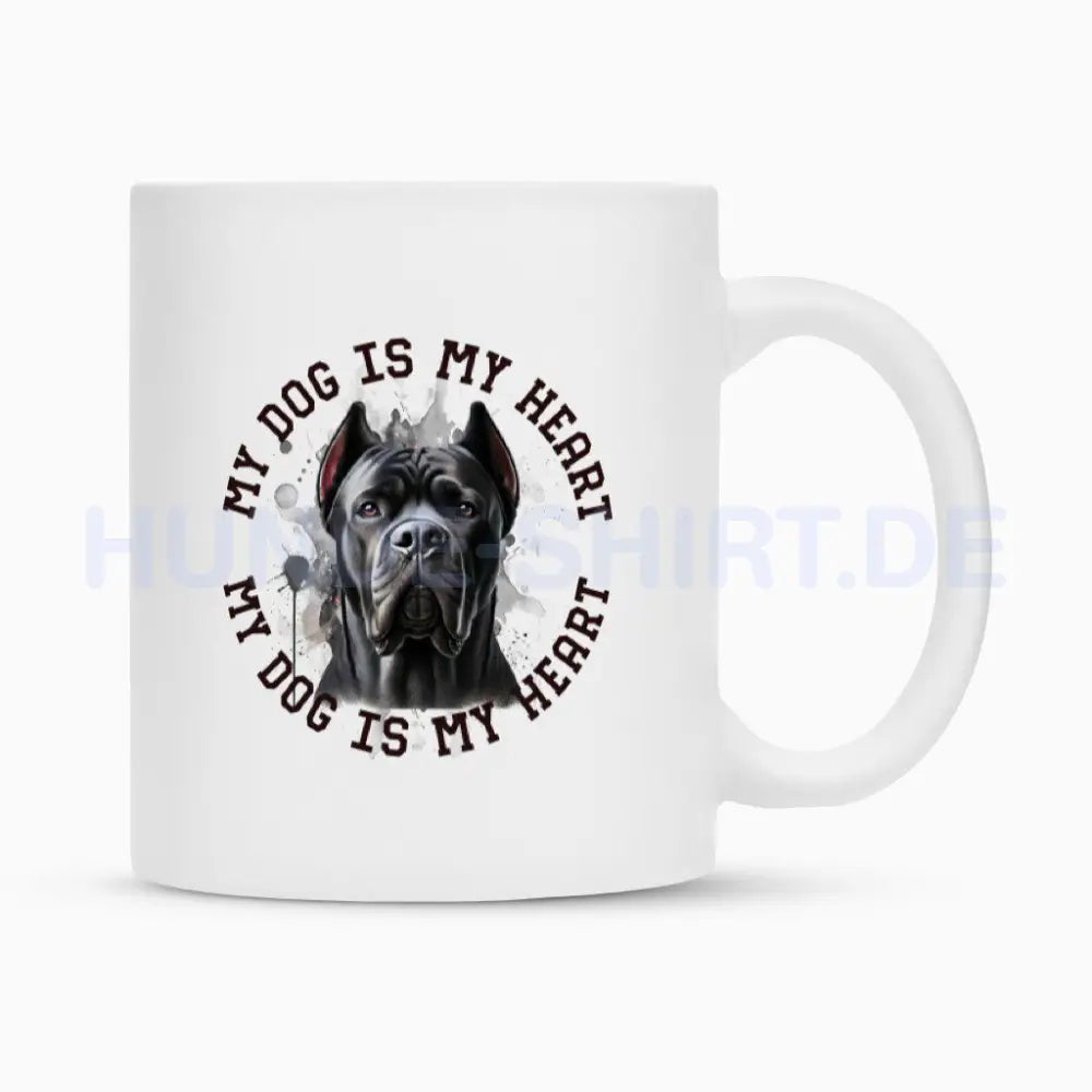 Tasse "Cane Corso HEART C" Weiß – hunde-shirt.de