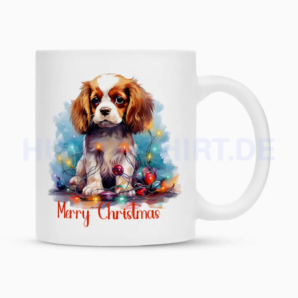 Tasse "Cavalier King Charles - Funny Christmas" Weiß – hunde-shirt.de