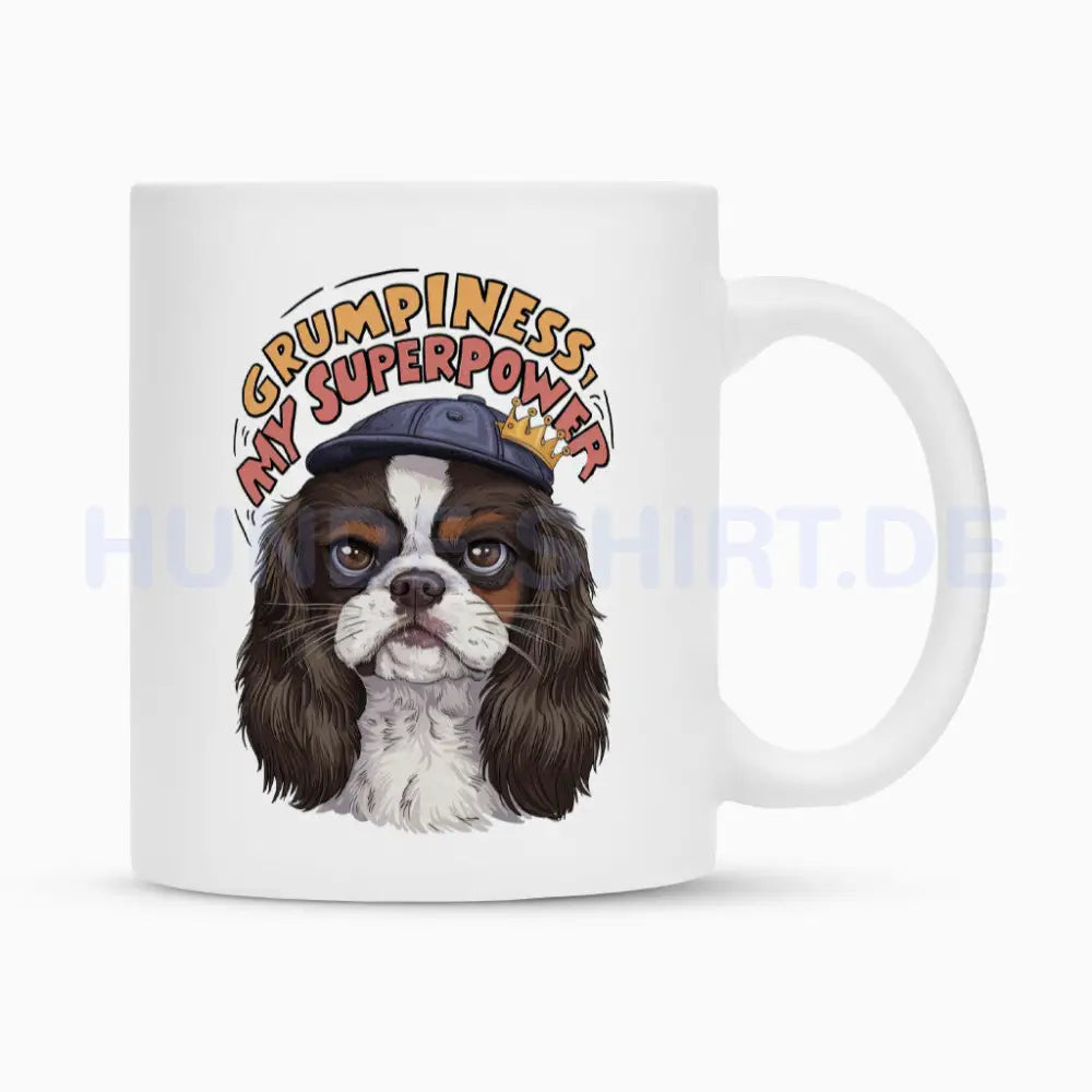 Tasse "Cavalier King Charles - Grumpiness" Weiß – hunde-shirt.de