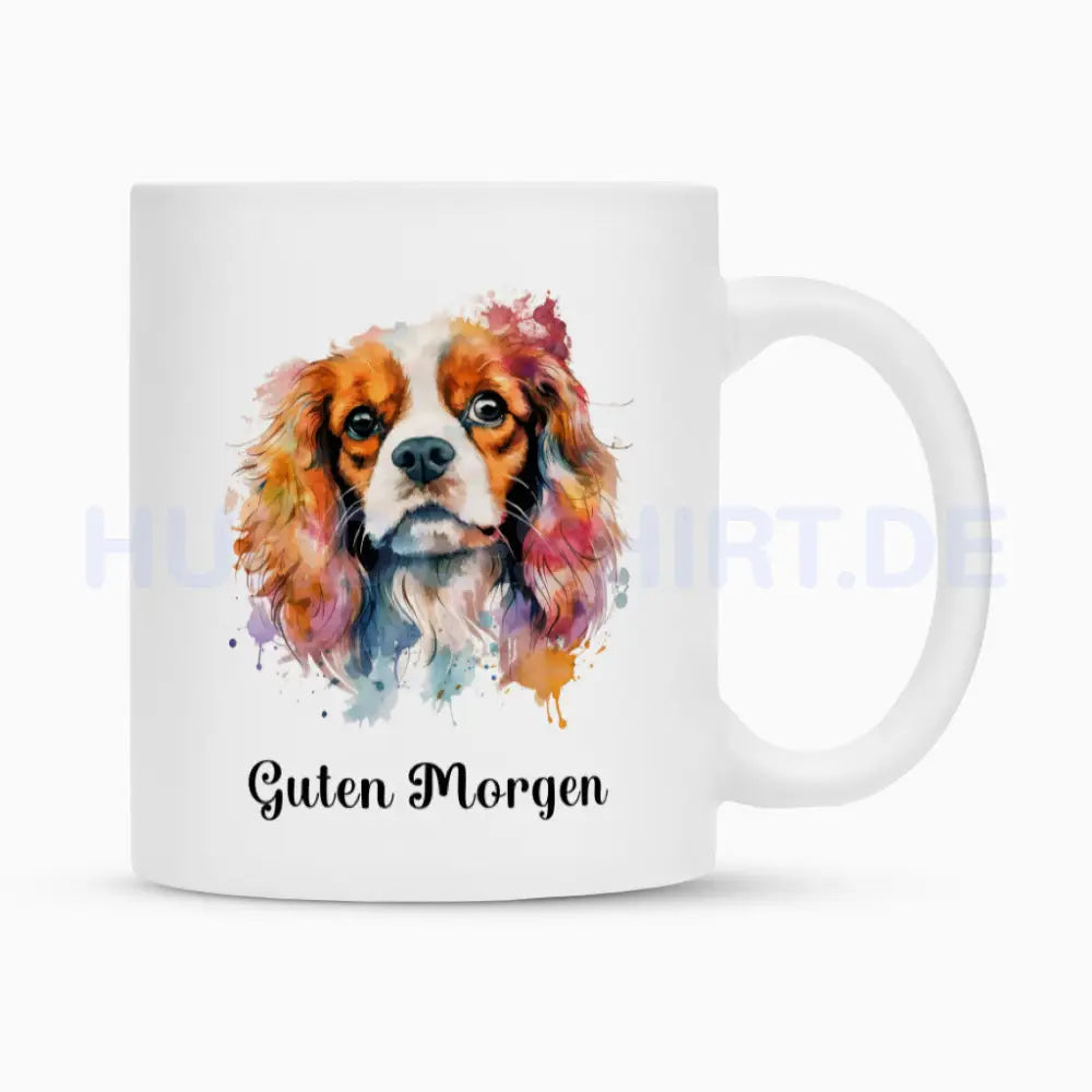 Tasse "Cavalier King Charles - Guten Morgen" Weiß – hunde-shirt.de