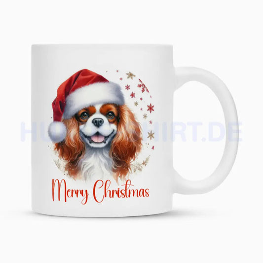 Tasse "Cavalier King Charles - Merry Christmas" Weiß – hunde-shirt.de