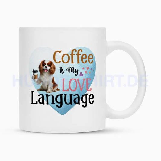 Tasse "Cavalier King Charles Spaniel - Love Language" Weiß – hunde-shirt.de