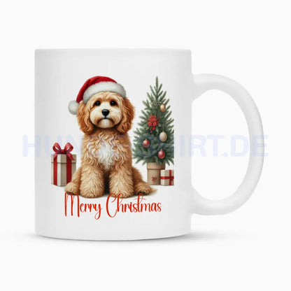 Tasse "Cavapoo - Merry Christmas" Weiß – hunde-shirt.de