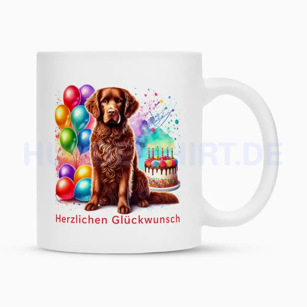 Tasse "Chesapeake Bay - Herzlichen Glückwunsch" Weiß – hunde-shirt.de