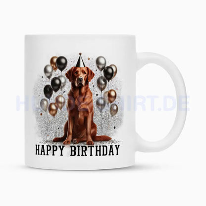 Tasse "Chesapeake Bay Retriever - Geburtstag" Weiß – hunde-shirt.de