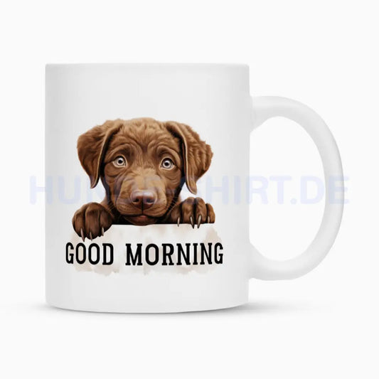 Tasse "Chesapeake Bay Retriever - Good Morning" Weiß – hunde-shirt.de