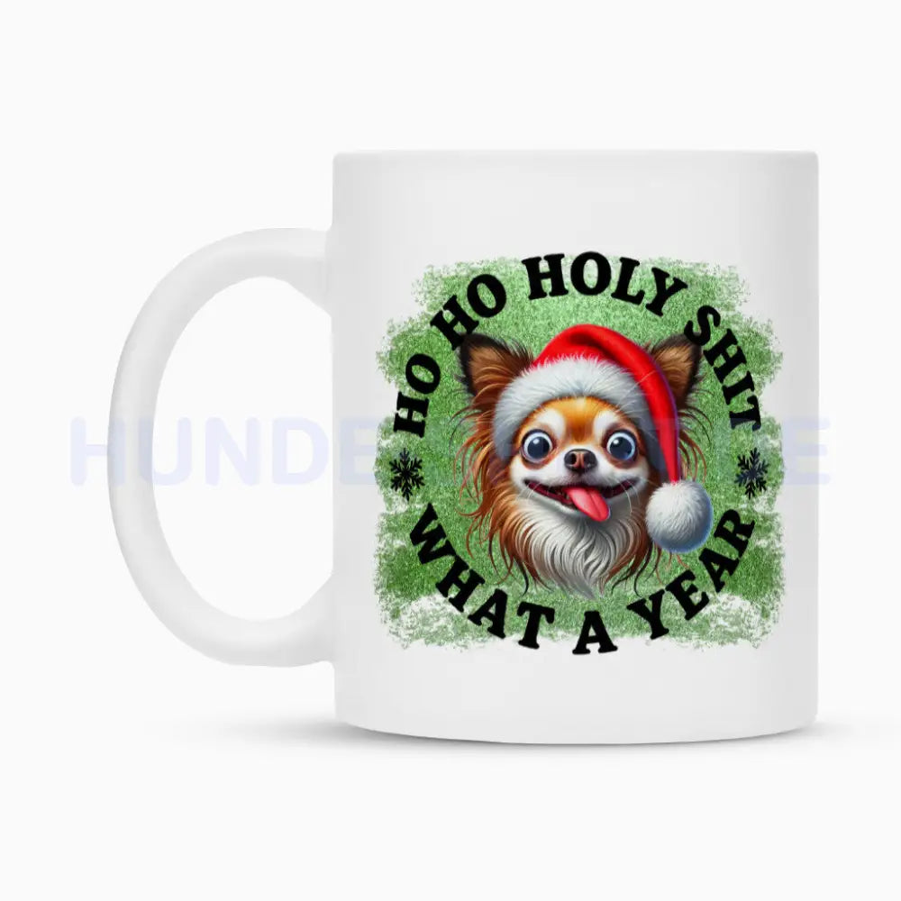 Tasse "Chihuahua Langhaar - HO HO..." – hunde-shirt.de