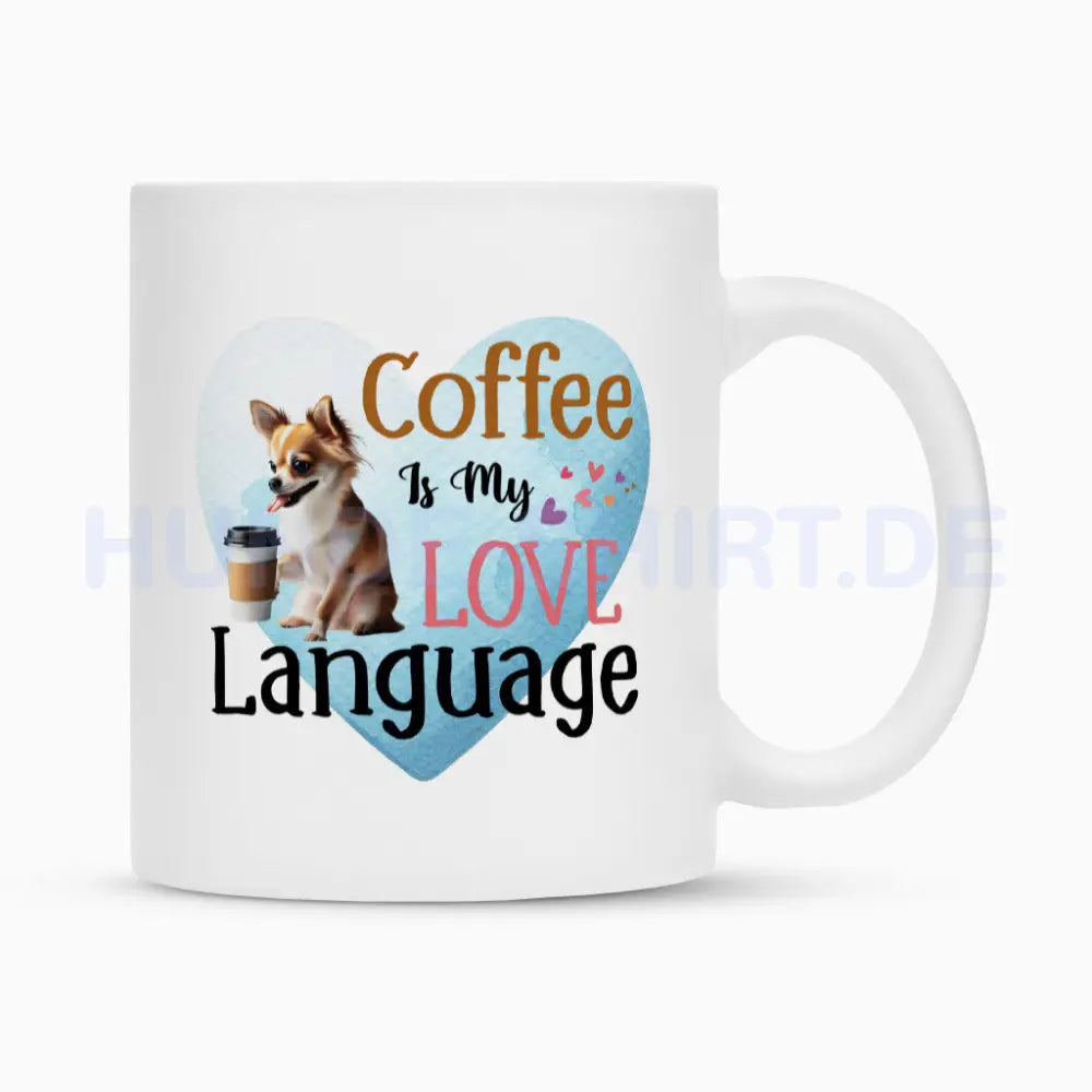 Tasse "Chihuahua - Love Langauge" Weiß – hunde-shirt.de