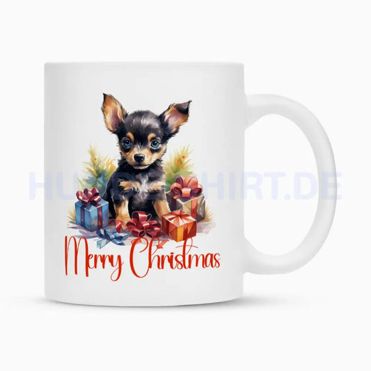 Tasse "Chihuahua - Merry Christmas" Weiß – hunde-shirt.de