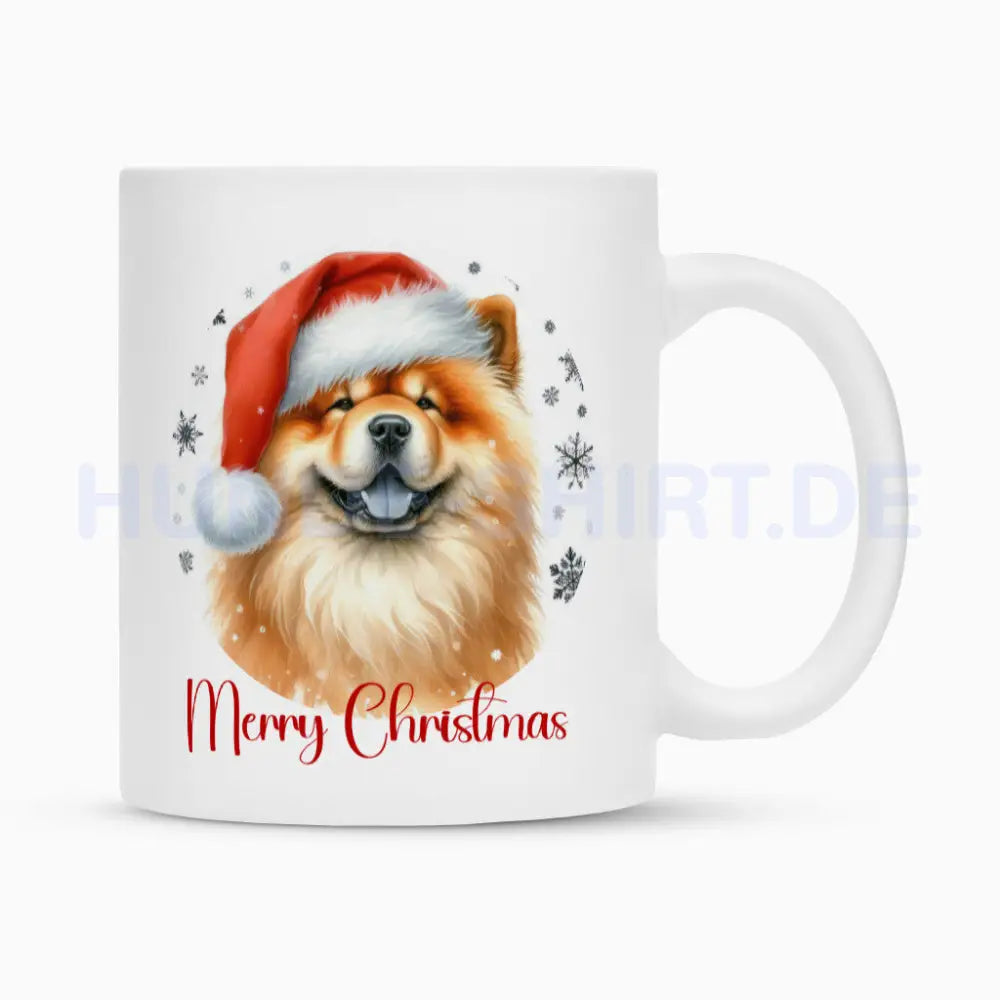 Tasse "Chow-Chow - Merry Christmas" Weiß – hunde-shirt.de