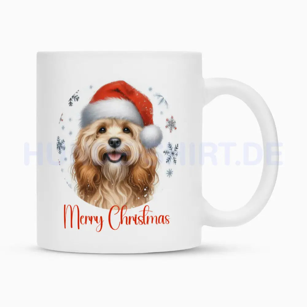 Tasse "Cockapoo - Merry Christmas" Weiß – hunde-shirt.de