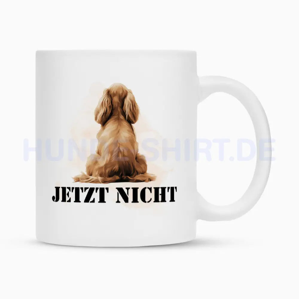 Tasse "Cocker Spaniel - JETZT NICHT" Weiß – hunde-shirt.de