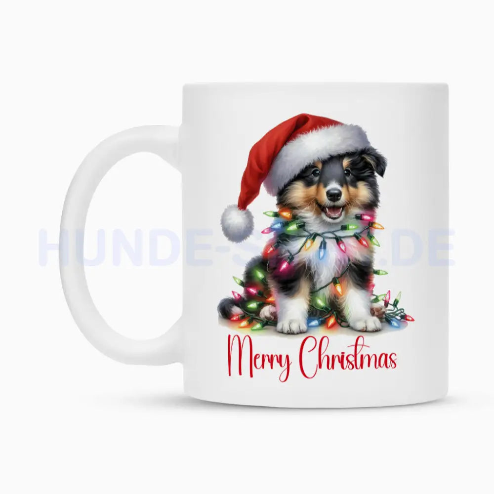 Tasse "Collie - Funny Christmas Puppy" – hunde-shirt.de