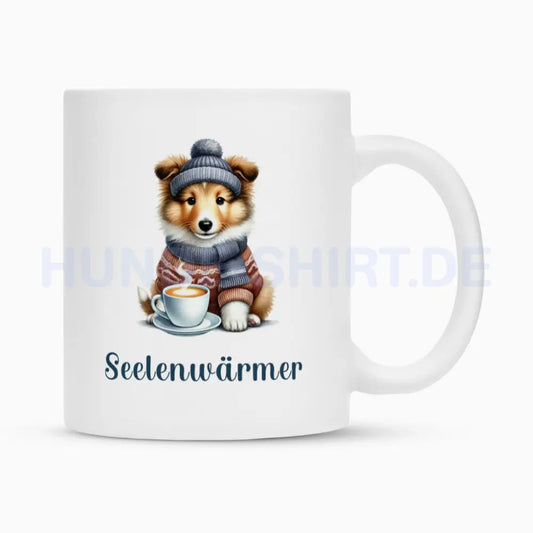 Tasse "Collie - Seelenwärmer" Weiß – hunde-shirt.de