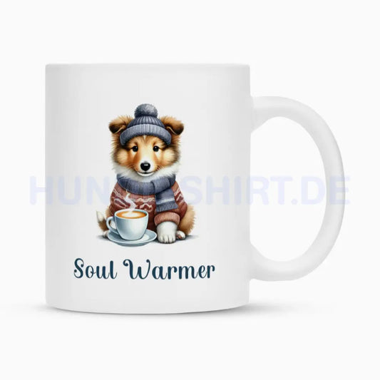 Tasse "Collie - Soul Warmer" Weiß – hunde-shirt.de