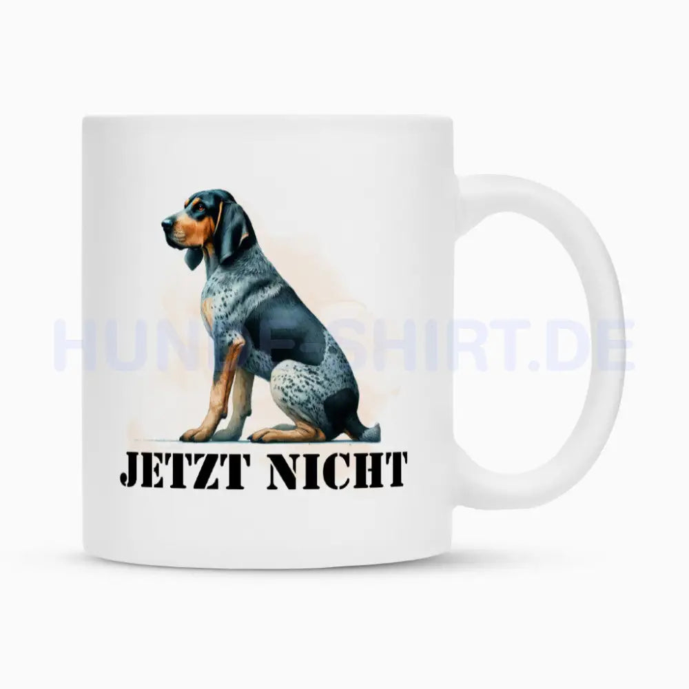 Tasse "Coonhound Bluetick - JETZT NICHT" Weiß – hunde-shirt.de