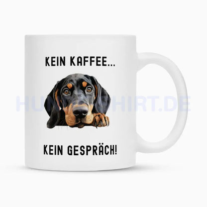 Tasse "Coonhound - Kein Kaffee..." Weiß – hunde-shirt.de