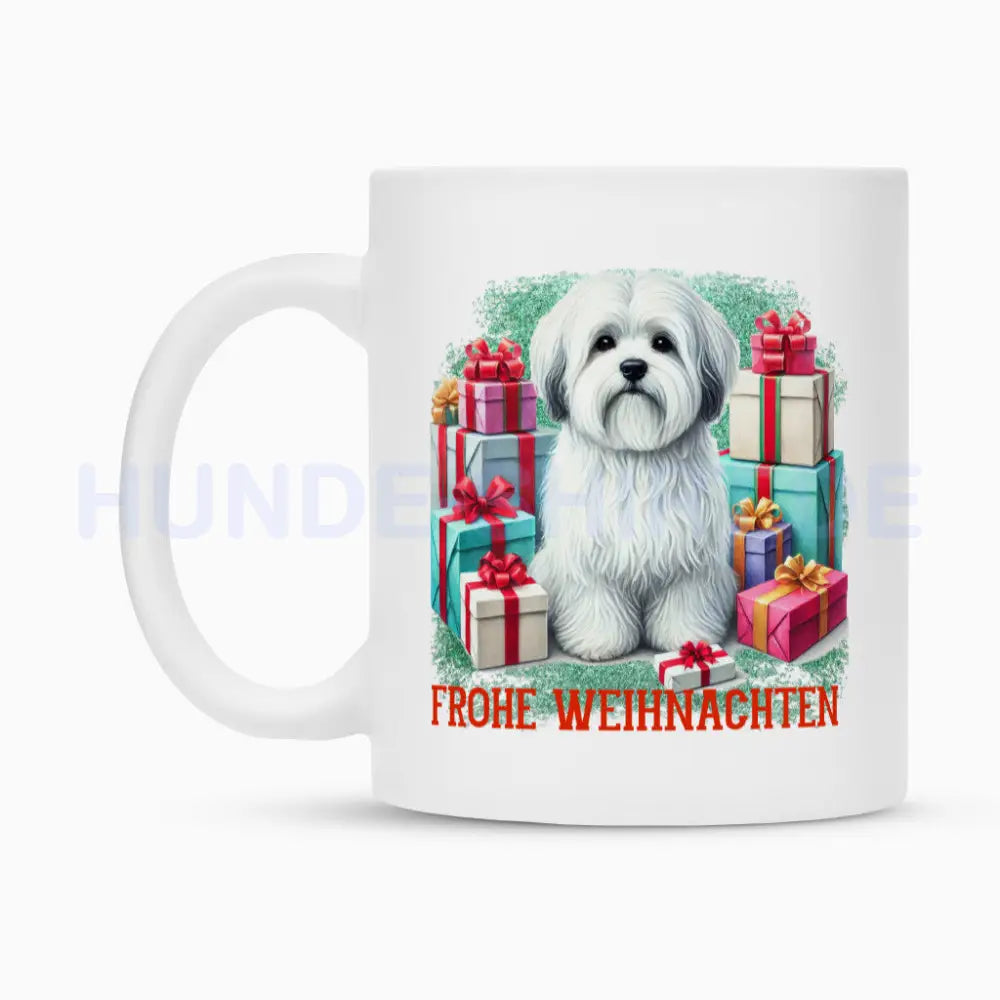 Tasse "Coton de Tuléar - Frohe Weihnachten" – hunde-shirt.de