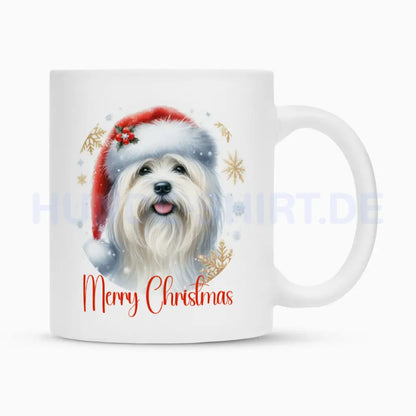 Tasse "Coton de Tuléar - Merry Christmas" Weiß – hunde-shirt.de